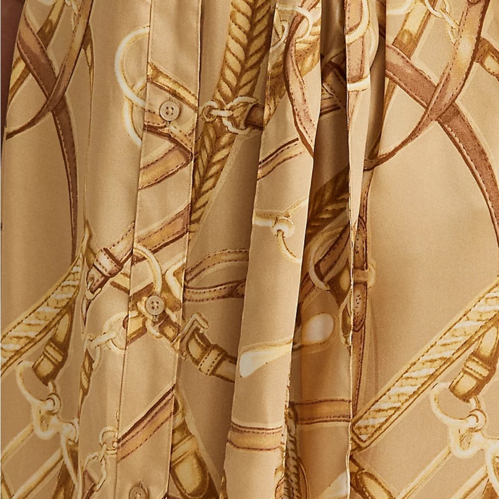 Lauren Ralph Lauren Equestrian-Print Twill Shirtdress, size 2 - Picture 5 of 10